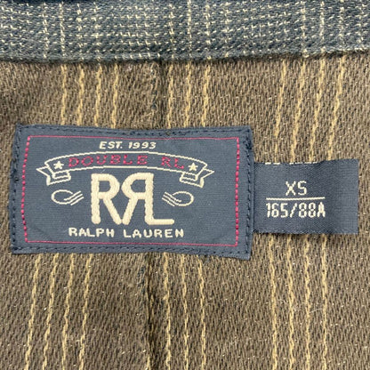 ダブルアールエル ラルフローレン テーラードジャケット 4B チェック ブラウン系 サイズXS RRL Ralph Lauren【AFB11】