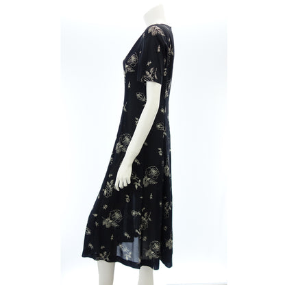 Burberrys Long Dress Floral Pattern 9 Women's Navy Burberrys [AFB35] [Used] 