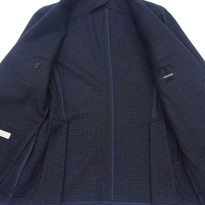 Very good condition ◆ TAGLIATORE Tailored Jacket Single Wool Check 1SGG22K Men's Size 44 Navy TAGLIATORE [AFB4] 