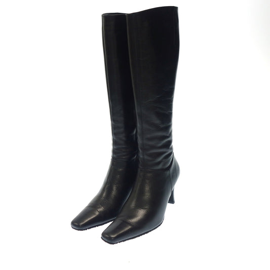 与全新一样 ◆ Pitti 长靴女士 24.5 厘米黑色 Pitti [AFD4] 