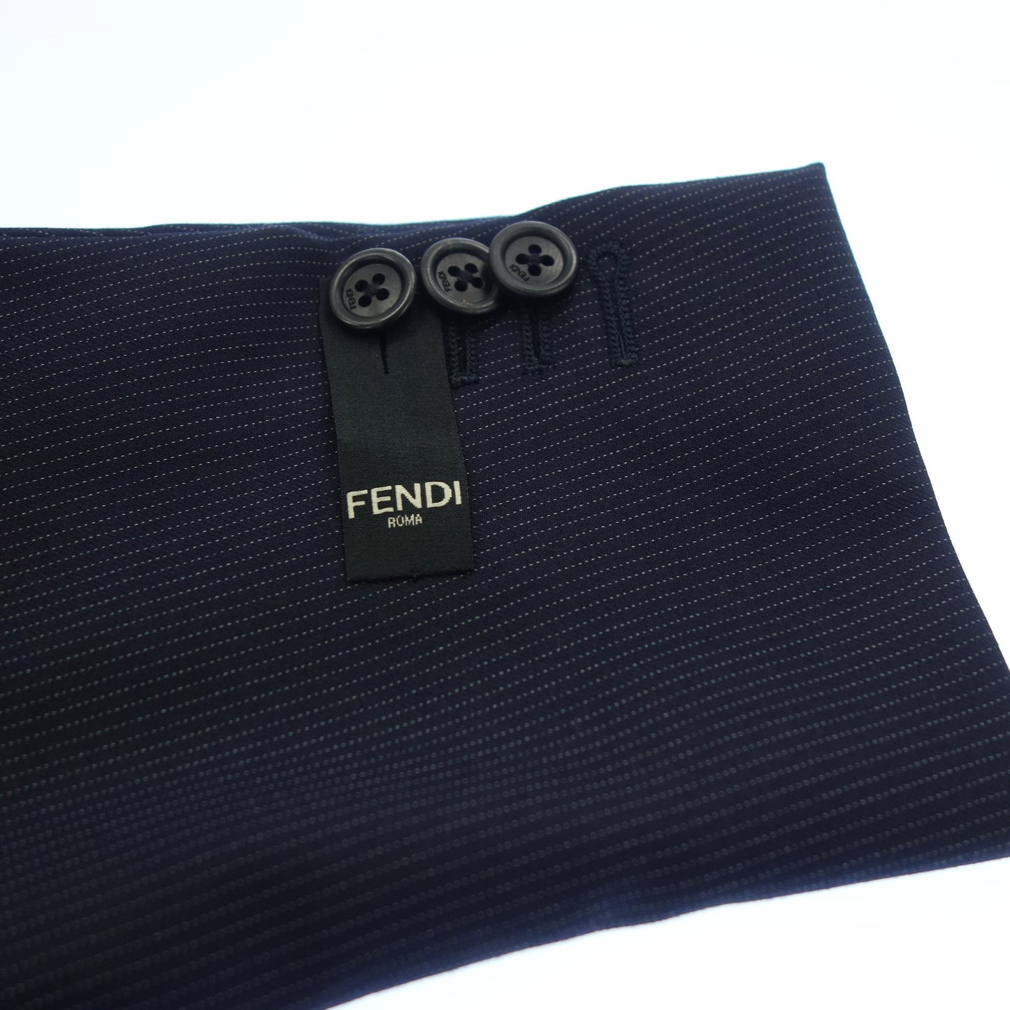 Good Condition◆Fendi Tailored Jacket Stripe 2B Navy Men's 44 Black x Navy FENDI [AFB29] 