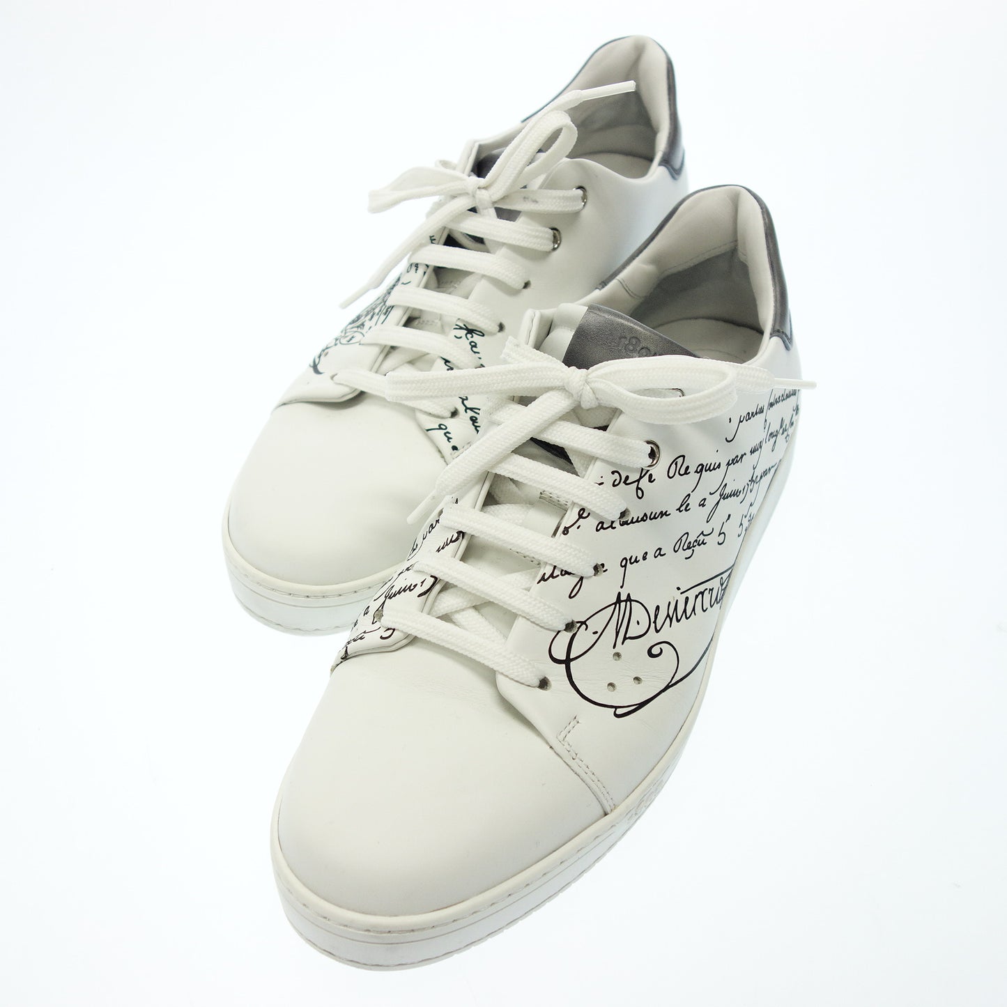 Very good condition◆Berluti Breaktime Calligraphy Sneakers Men's Size 10 White BERLUTI BRAKETIME [AFC32] 