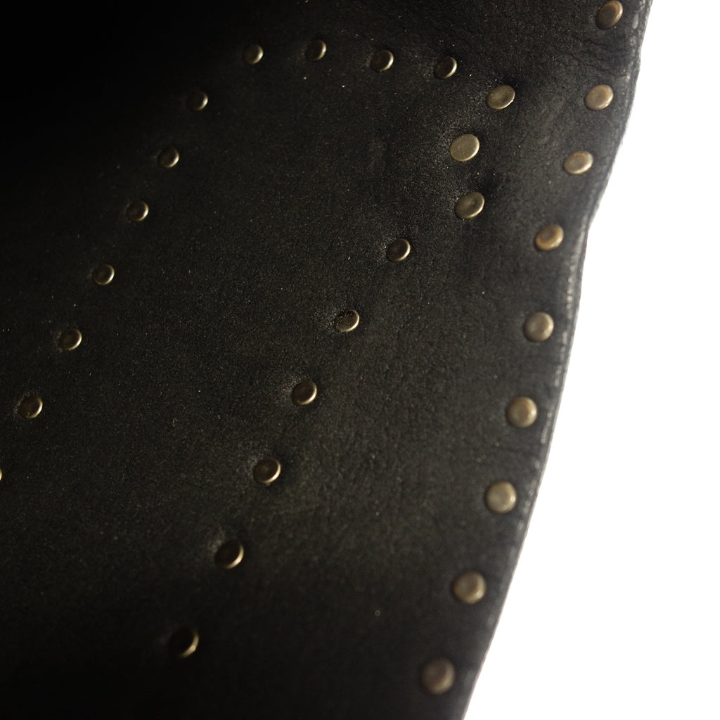 Used ◆ Celine Boogie Bag Hand Studded Leather Black CELINE [AFE6] 