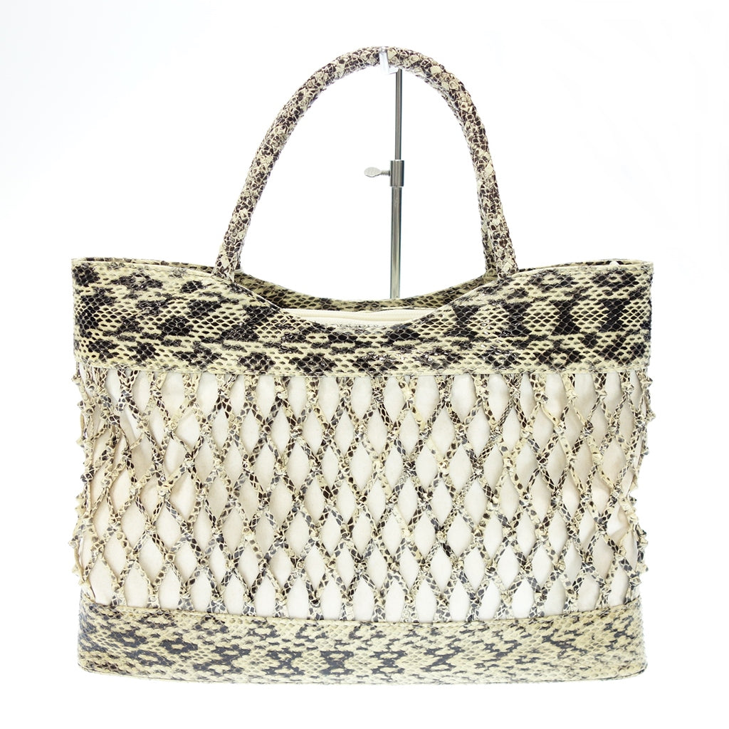 Good condition ◆ Tat Lee Leather Factory Handbag Snake DL-052 White series Tat Lee Leather Factory [AFB42] 