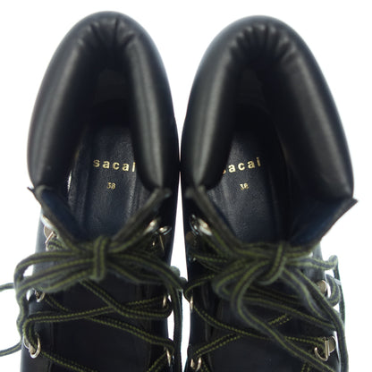 Sacai 皮革凉鞋军用 Vibram Sole 女式黑色 38 Sacai [AFC33] [二手] 