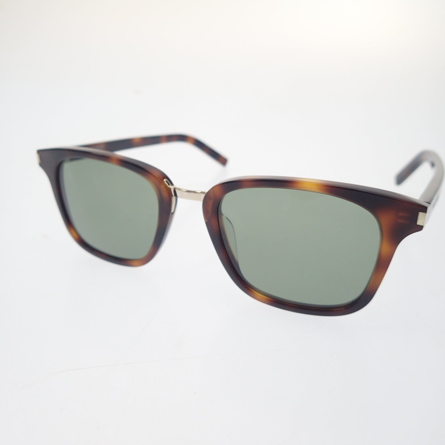 与新品一样◆Saint Laurent 太阳眼镜透明镜片龟甲花纹 SL288 SLIM 002 棕色 x 黑色盒子包含 Saint Laurent [AFI17] 