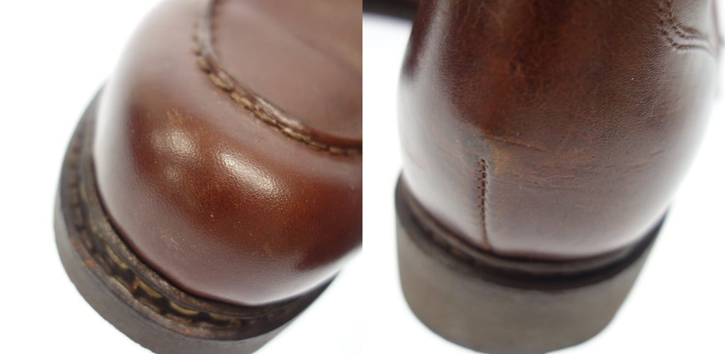 Good Condition ◆ Paraboots Leather Shoes Chamboard U Tip Maron Men's Brown Size 8 Paraboot CHAMBORD [LA] 