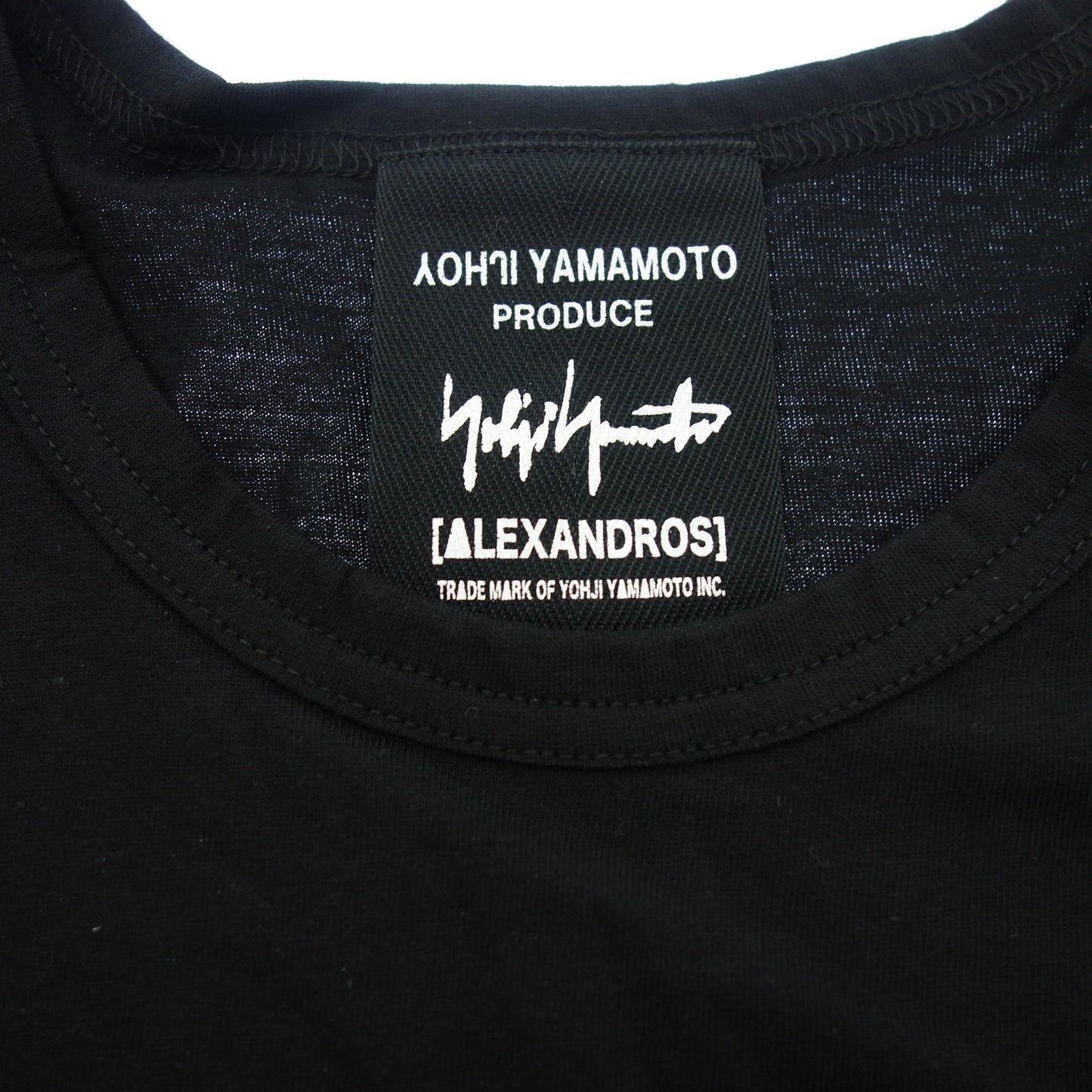 未使用◆ヨウジヤマモト×アレキサンドロス 半袖Tシャツ カットソー 17AW HK-T96-089-2-02 黒系 2 Yohji Yamamoto POUR HOMME【AFB37】