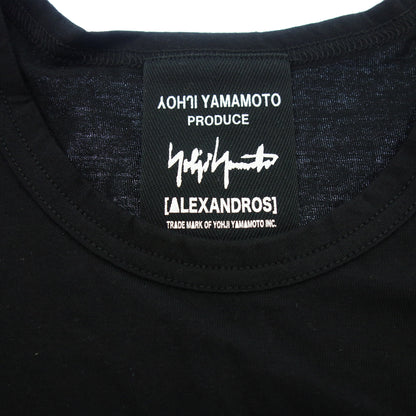 未使用 ◆ Yohji Yamamoto x Alexander 短袖 T 恤 Cut and Sewn 17AW HK-T96-089-2-02 黑色 2 Yohji Yamamoto POUR HOMME [AFB37] 