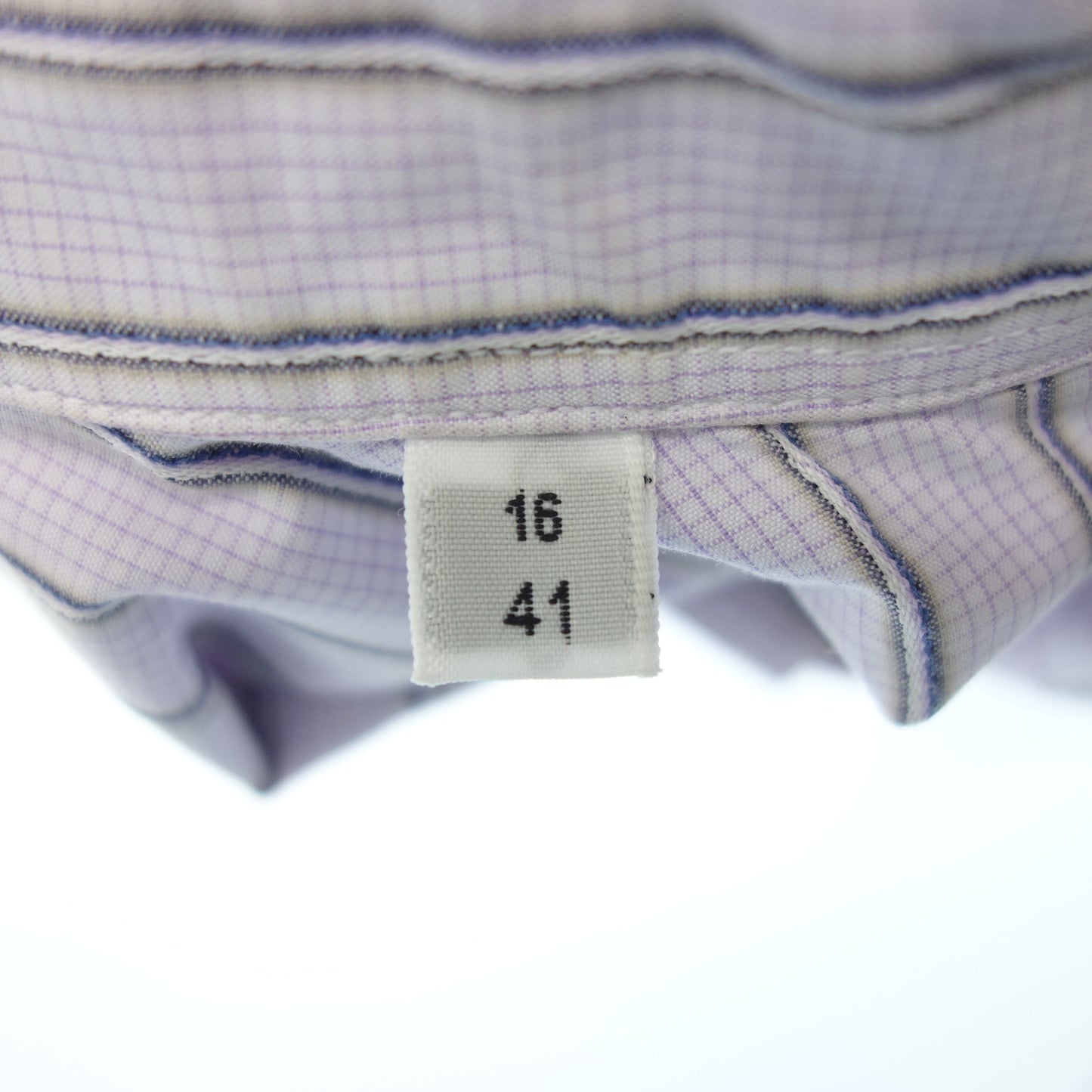 Hermes long sleeve shirt striped serie button men's purple 41 HERMES [AFB17] [Used] 