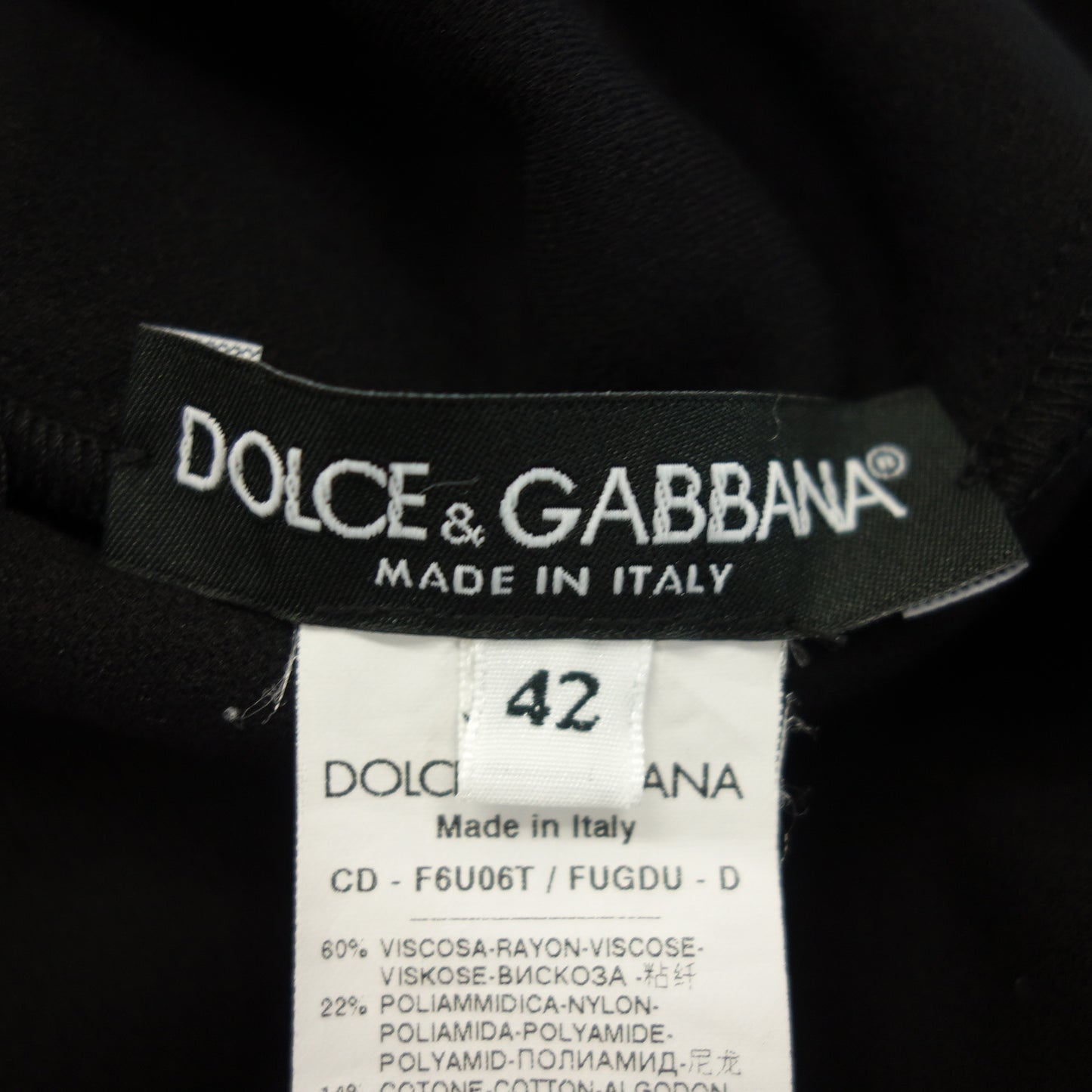 極美品◆ドルチェ&ガッバーナ ワンピース レース切替 レディース ブラック サイズ42 DOLCE&GABBANA【AFB26】