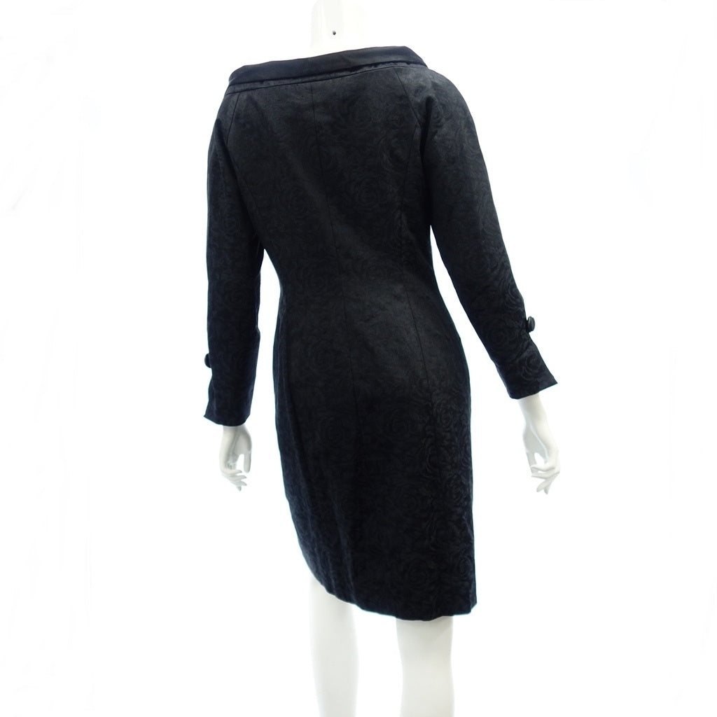 非常漂亮的商品◆Christian Dior 纽扣连体连衣裙女式 9 号黑色 Christian Dior [AFB11] 