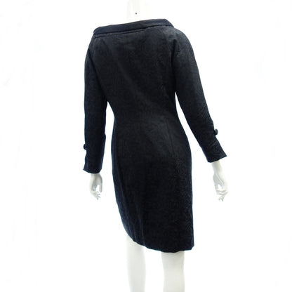 Very beautiful item◆Christian Dior Button One Piece Dress Women's Size 9 Black Christian Dior [AFB11] 