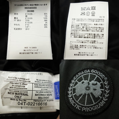 中古◆カナダグース ダウンジャケット ウィンダムパーカー 3808MB サイズL メンズ 黒 CANADA GOOSE【AFA16】