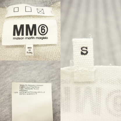 二手 ◆M M 六 Maison Martin Margiela 运动一件式罗纹 V 领棉质女式灰色尺码 S MM6 Maison Martin Margiela [AFB49] 