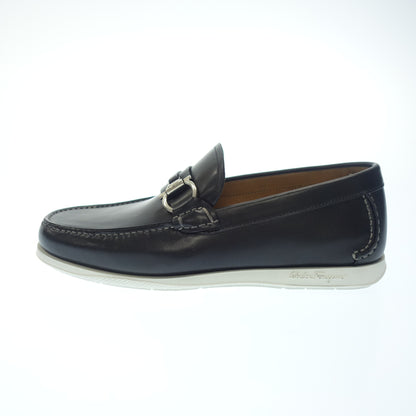 Good condition ◆Salvatore Ferragamo Leather Loafer Gancini Silver Hardware Men's 7 Black Salvatore Ferragamo [AFD6] 