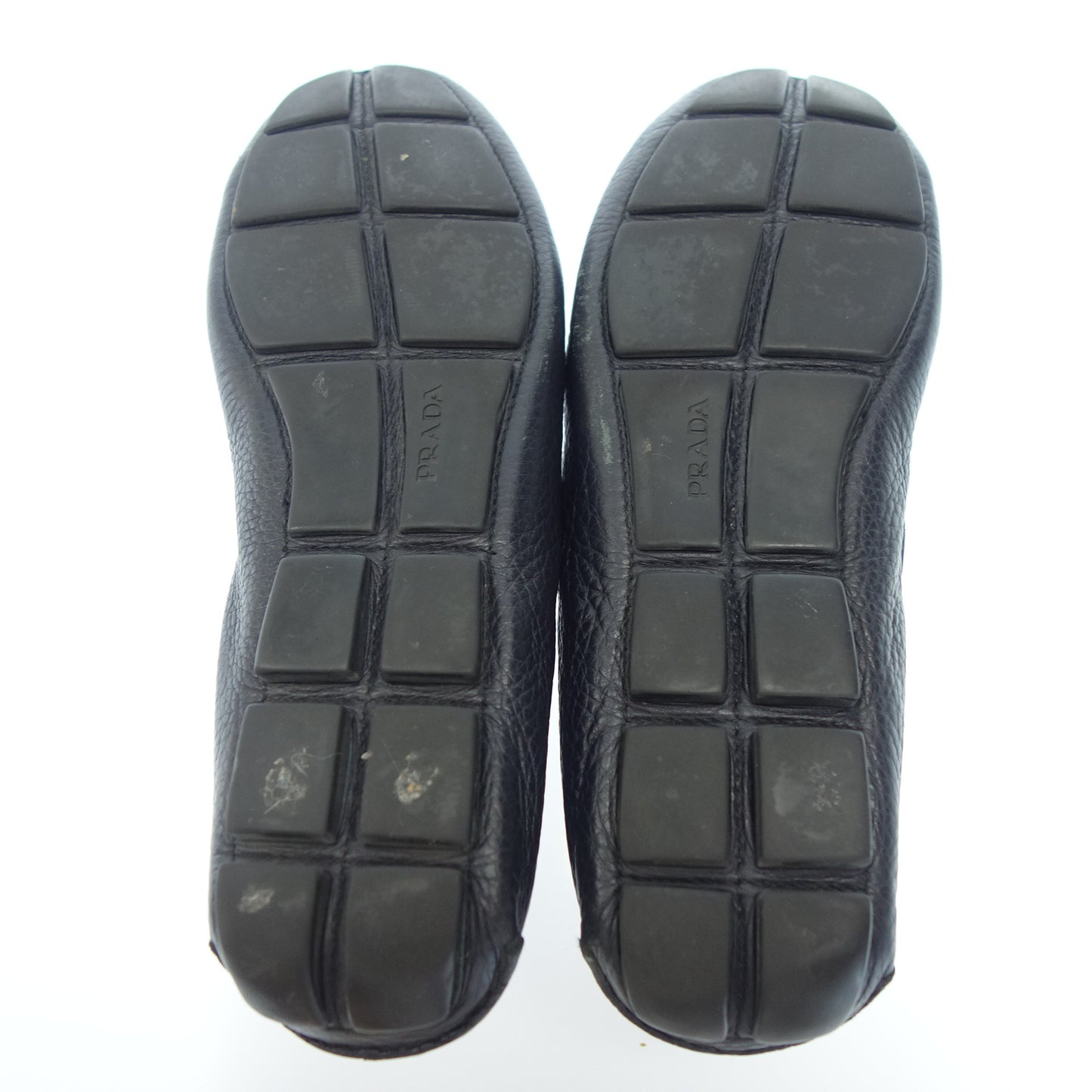 普拉达 (Prada) 驾驶鞋 皮革标识牌 男士 黑色 9 PRADA [AFD9] [二手] 