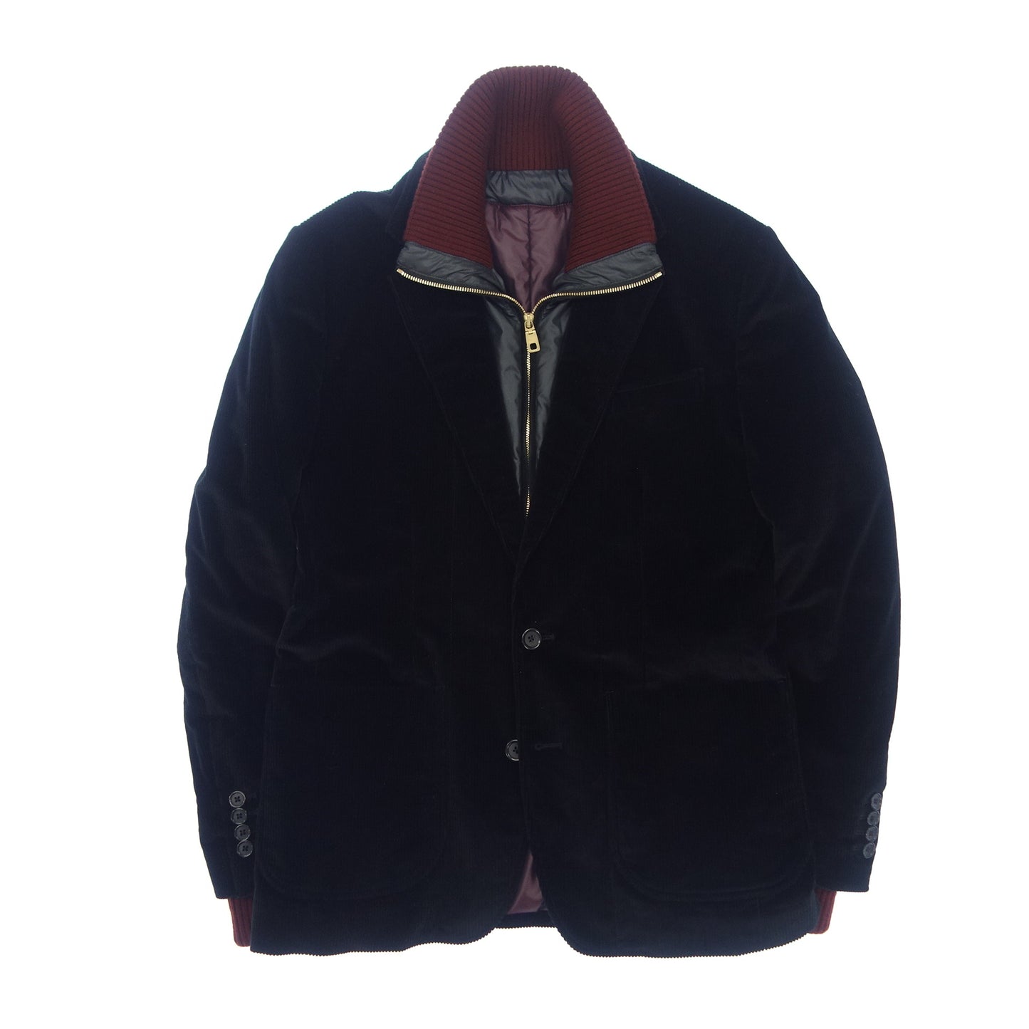 Dolce &amp; Gabbana corduroy jacket docking zip up men's 44 black DOLCE&amp;GABBANA [AFB35] [Used] 