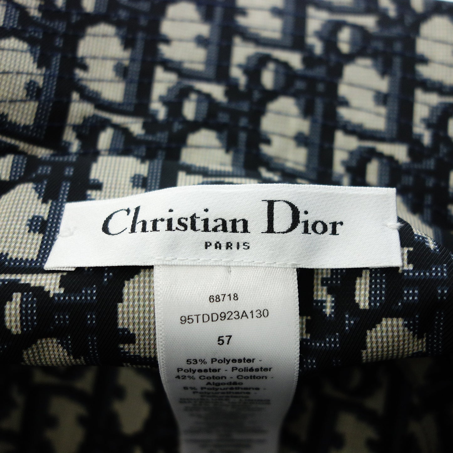クリスチャン ディオール TEDDY-Dボブハット バゲット トロッター オブリーク 95TDD923A130 ネイビー Christian Dior【AFI1】【中古】