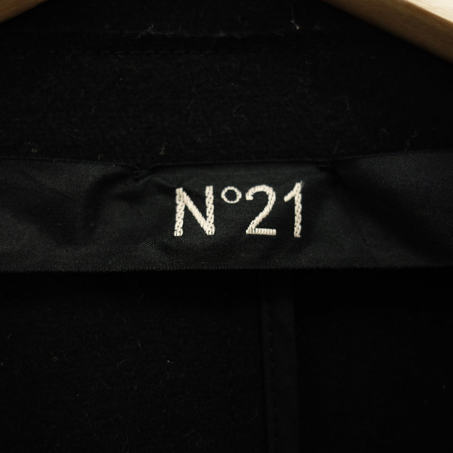 Numeroventuno 双切斯特大衣切换双向混纺羊毛尼龙黑色男式 52 N°21 [AFA22] [二手] 