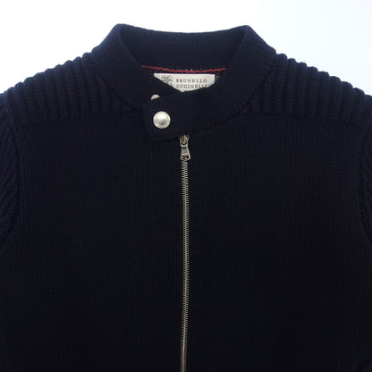 Brunello Cucinelli Knit Sweater Zip Up Men's 46 Navy BRUNELLO CUCINELLI [AFB45] [Used] 