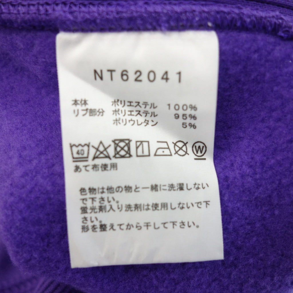 極美品◆ノースフェイス スウェット クルーネック 長袖 スクエアロゴ NT62041 メンズ 紫 S THE NORTH FACE 【AFB7】