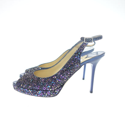 Good Condition◆JIMMY CHOO Heel Pumps Glitter Lamé Ladies Multicolor Size 38 JIMMY CHOO [AFC53] 