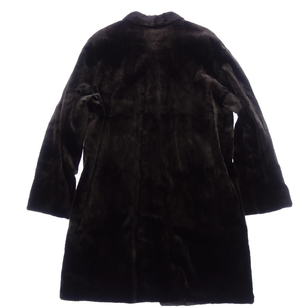 Shared Mink Reversible Long Coat Women's XL Black 7142030 [AFF24] [Used] 