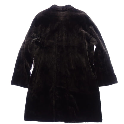 Shared Mink Reversible Long Coat Women's XL Black 7142030 [AFF24] [Used] 