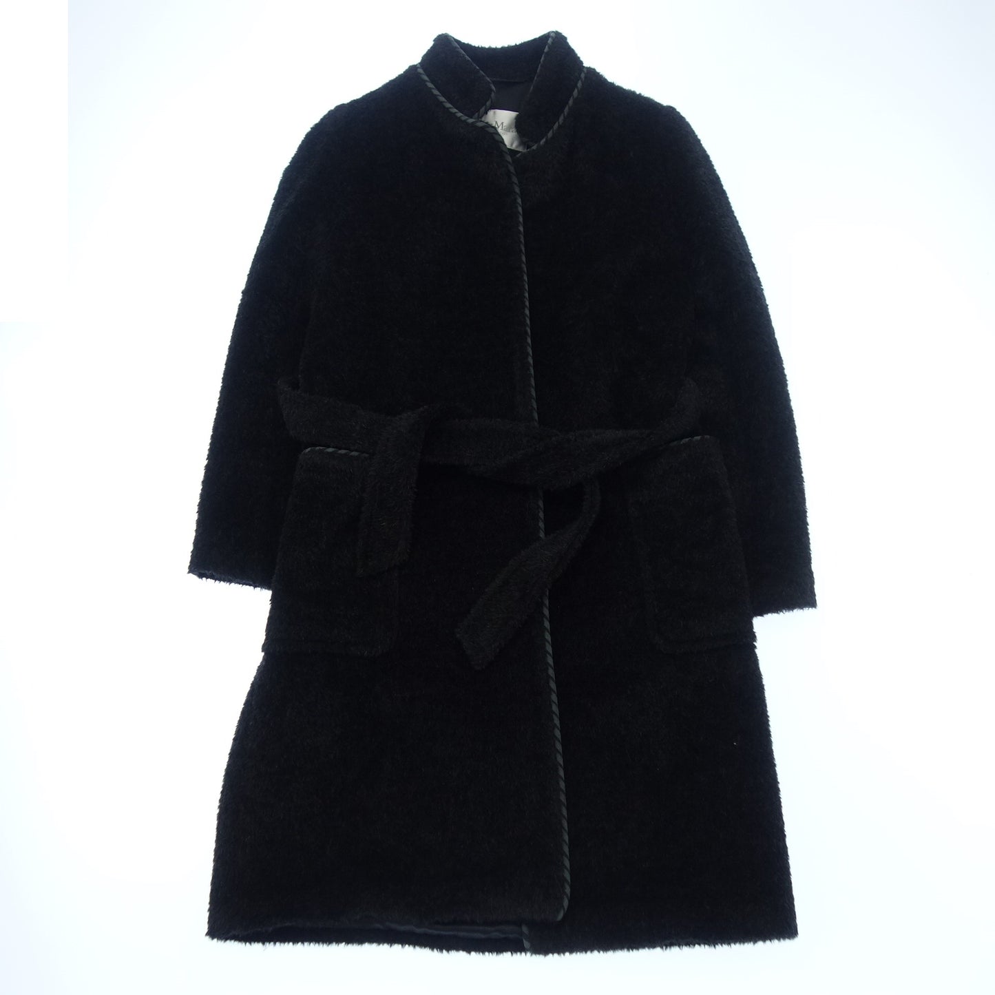 Good condition ◆ Max Mara Gown Coat Alpaca Women's 42 Black Max Mara [AFA14] 