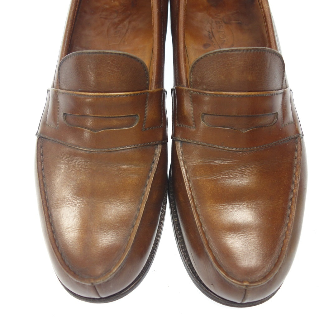 二手 ◆JM Weston 皮鞋 Signature Loafers 180 男士棕色 尺码 4.5C JMWESTON [AFC46] 