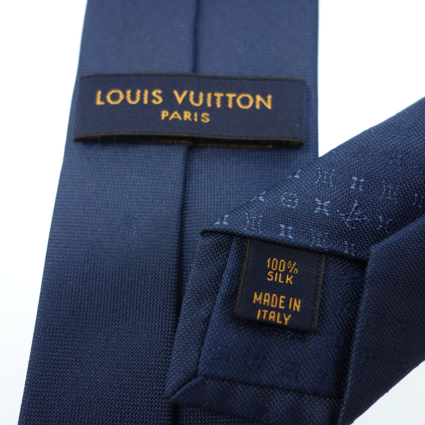 中古◆ルイ ヴィトン ネクタイ モノグラム MR0261 シルク 青系 LOUIS VUITTON【AFI17】