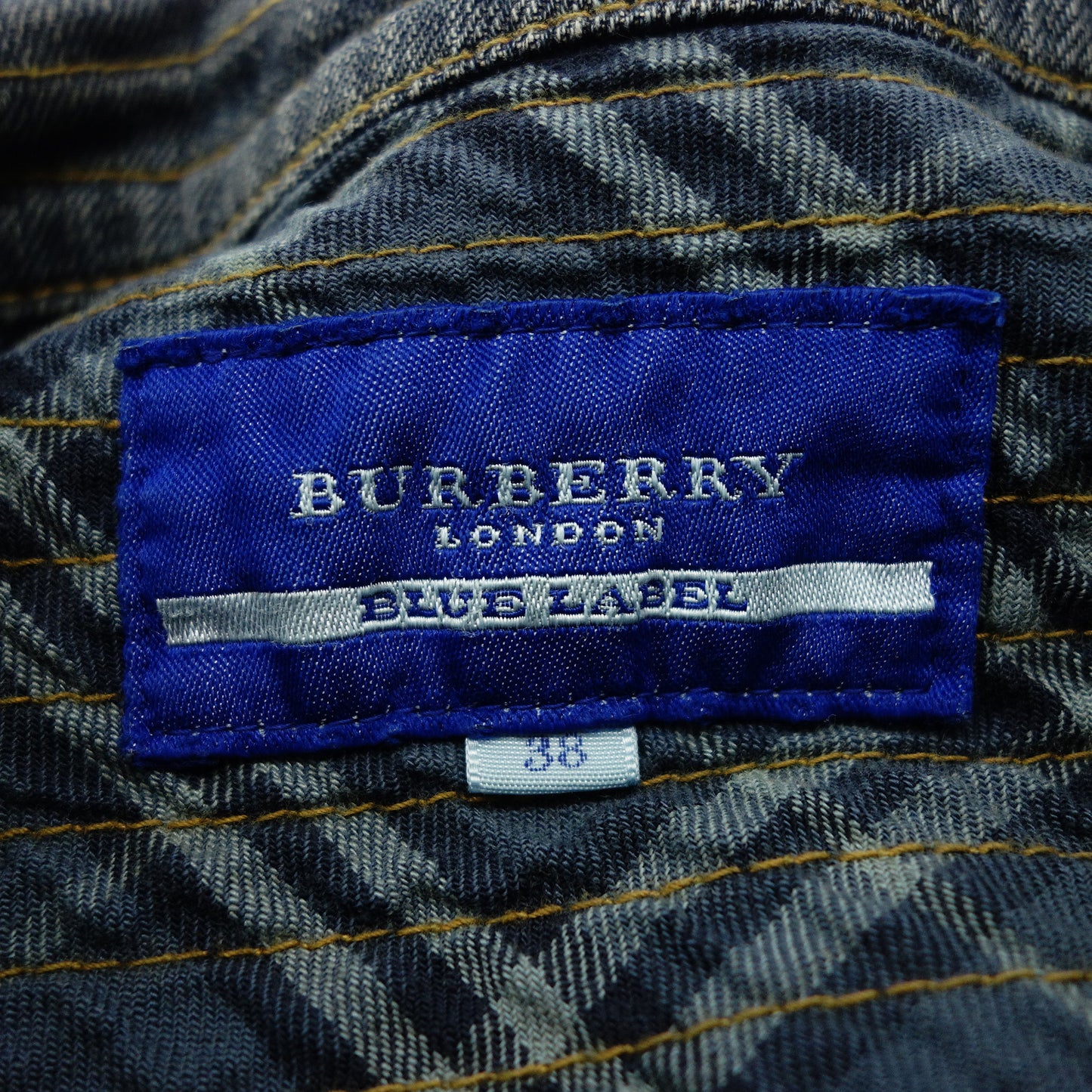 中古◆バーバリー ブルーレーベル デニムワンピース デニムジャケット セットアップ 38 レディース 青 BURBERRY【AFB12】