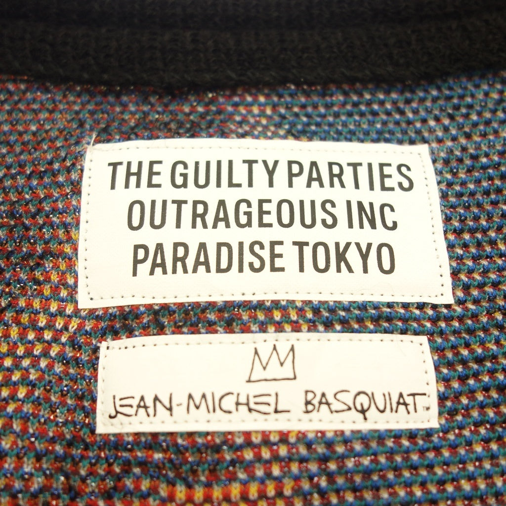 Like new◆WACKO MARIA Jean-Michel Basquiat Cardigan Mohair Blend Men's Multicolor Size M 22AW All over pattern WACKO MARIA Jean-Michel Basquiat [AFB15] 