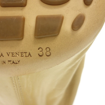 状况良好 ◆ Bottega Veneta 杏仁高跟鞋 女式米色 38 码 BOTTEGA VENETA [AFC29] 