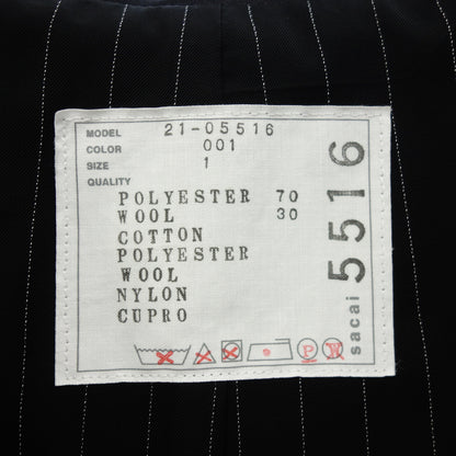 Sacai Jacket Reconstruction Suit Jacket Denim 21-5516 Women's 1 Black Sacai [AFB8] [Used] 