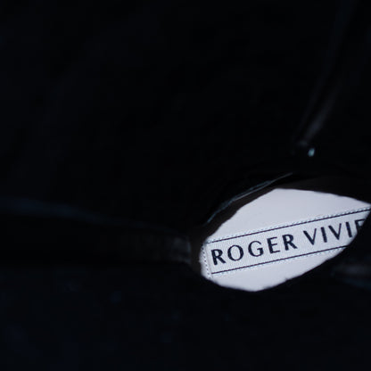 Roger Vivier 长靴 Walkie Vive 面料水钻女士 39 黑色 Roger Vivier [AFC26] [二手货] 
