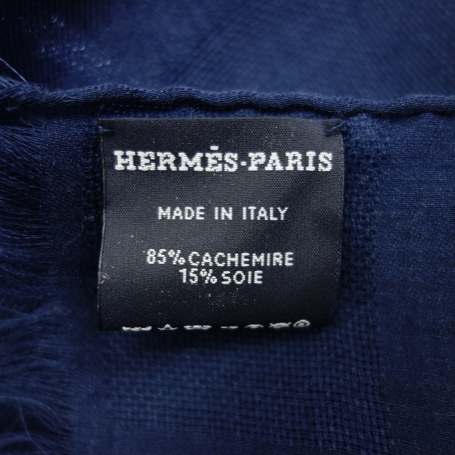 Hermes 围巾 Carre 110 提花系列羊绒 x 丝绸女士蓝色 HERMES [AFI17] [二手] 