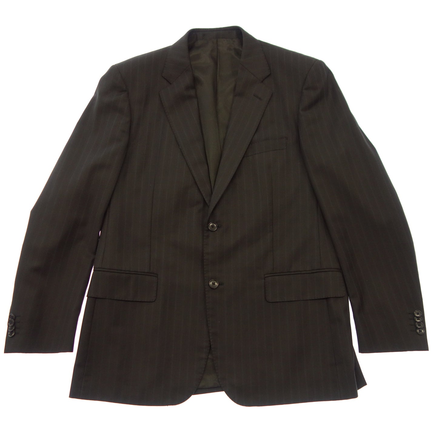 Good condition ◆ Edoardo Morini 2B jacket Zegna fabric striped men's black 54 EDOARDO MORINI [AFB28] 