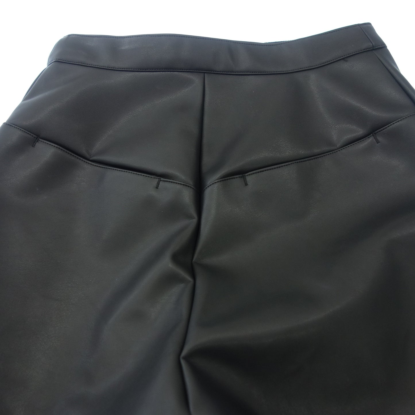 Very good condition ◆ Lautashi Pants Flare Faux Leather Women's Black 1 Lautashi [AFG1] 