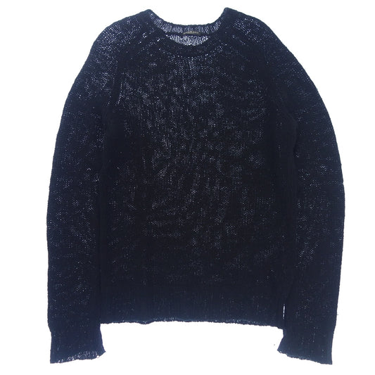 Used ◆ Balmain long sleeve knit sweater wool men's size XS black BALMAIN [AFB14] 