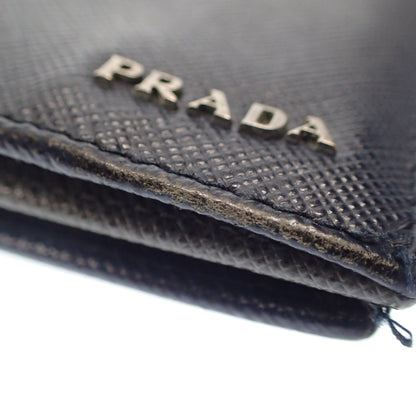 Used ◆Prada Bifold Wallet Saffiano Leather Navy PRADA [AFI2] 