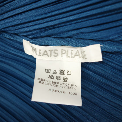 Very good condition ◆ Pleats Please Fringe Long Cardigan Women's Blue Size 2 PP71-JA793 PLEATS PLEASE [AFB29] 