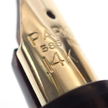 美品◆パーカー 万年筆 ペン先14K585 黒×ゴールド PARKER【AFI9】