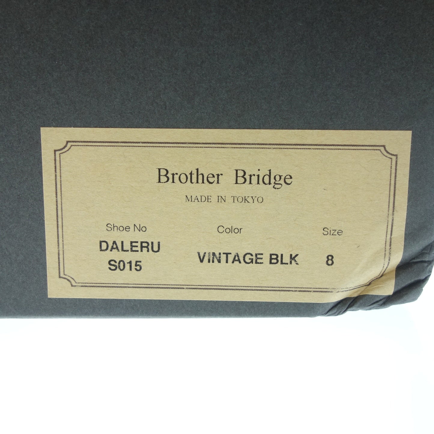 未使用 ◆ Brother Bridge 皮鞋 德比鞋 DALERU S015 男式 8 黑色 带盒子 BROTHER BRIDGE [AFC40] 