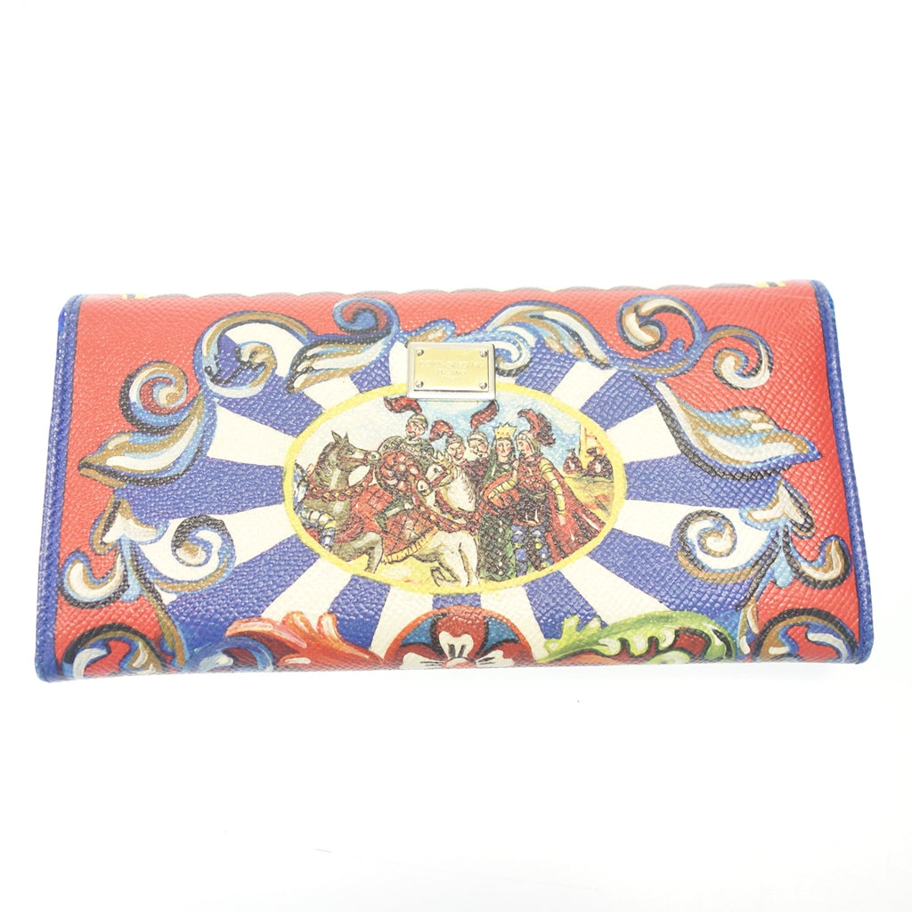 Very good condition◆Dolce &amp; Gabbana long wallet print multicolor DOLCE &amp; GABBANA [AFI21] 