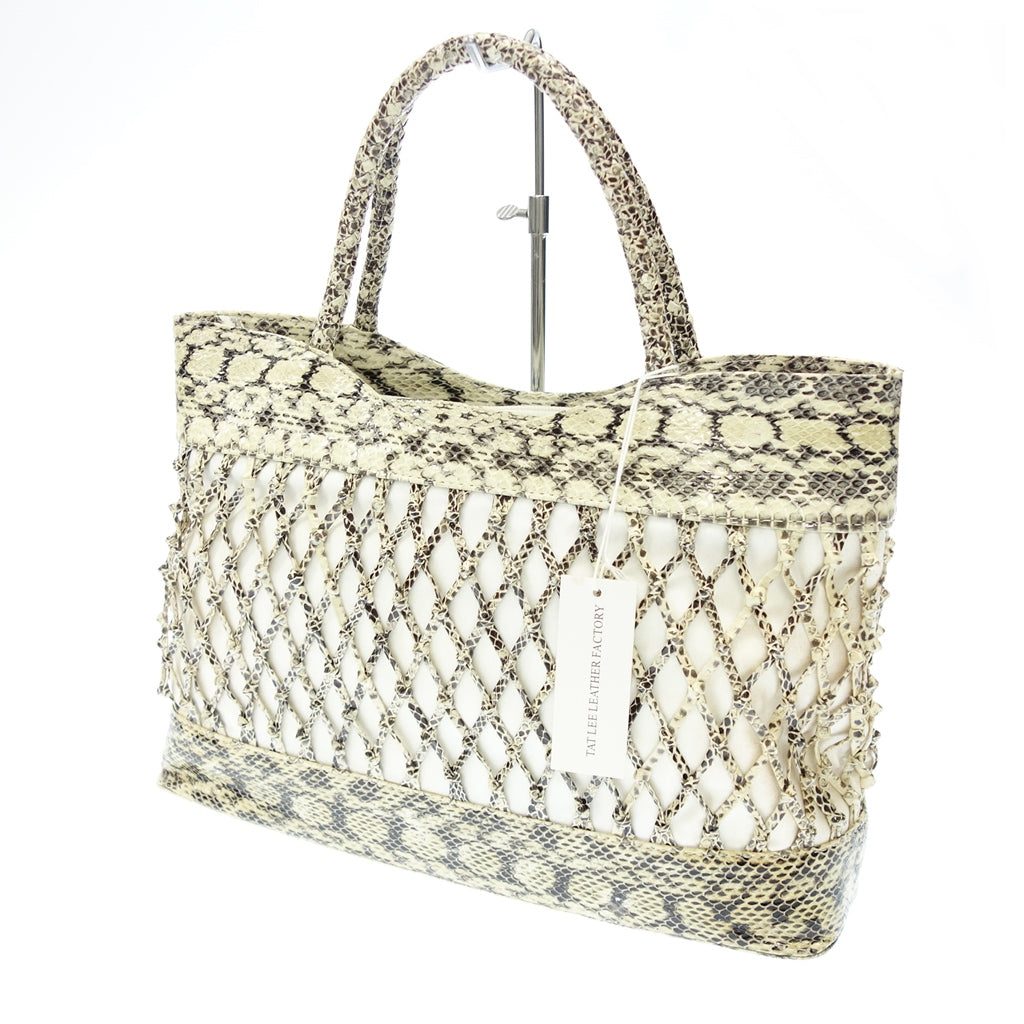 Good condition ◆ Tat Lee Leather Factory Handbag Snake DL-052 White series Tat Lee Leather Factory [AFB42] 