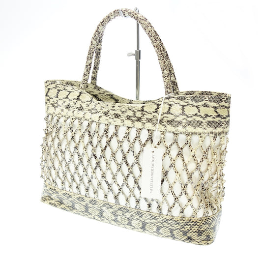 Good condition ◆ Tat Lee Leather Factory Handbag Snake DL-052 White series Tat Lee Leather Factory [AFB42] 