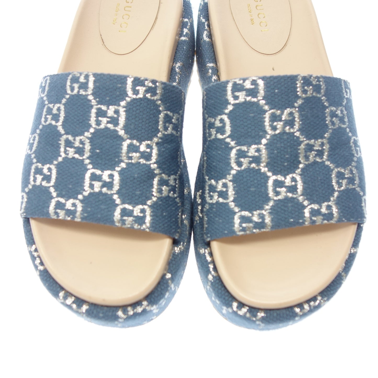 Good condition ◆ Gucci Slide Sandals Platform 623212 Women's Blue Size 36 GUCCI [AFC34] 