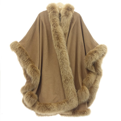 JEAN-LOUIS SCHERRER Poncho Fox Fur Camel JEAN-LOUIS SCHERRER [AFF19] [Used] 